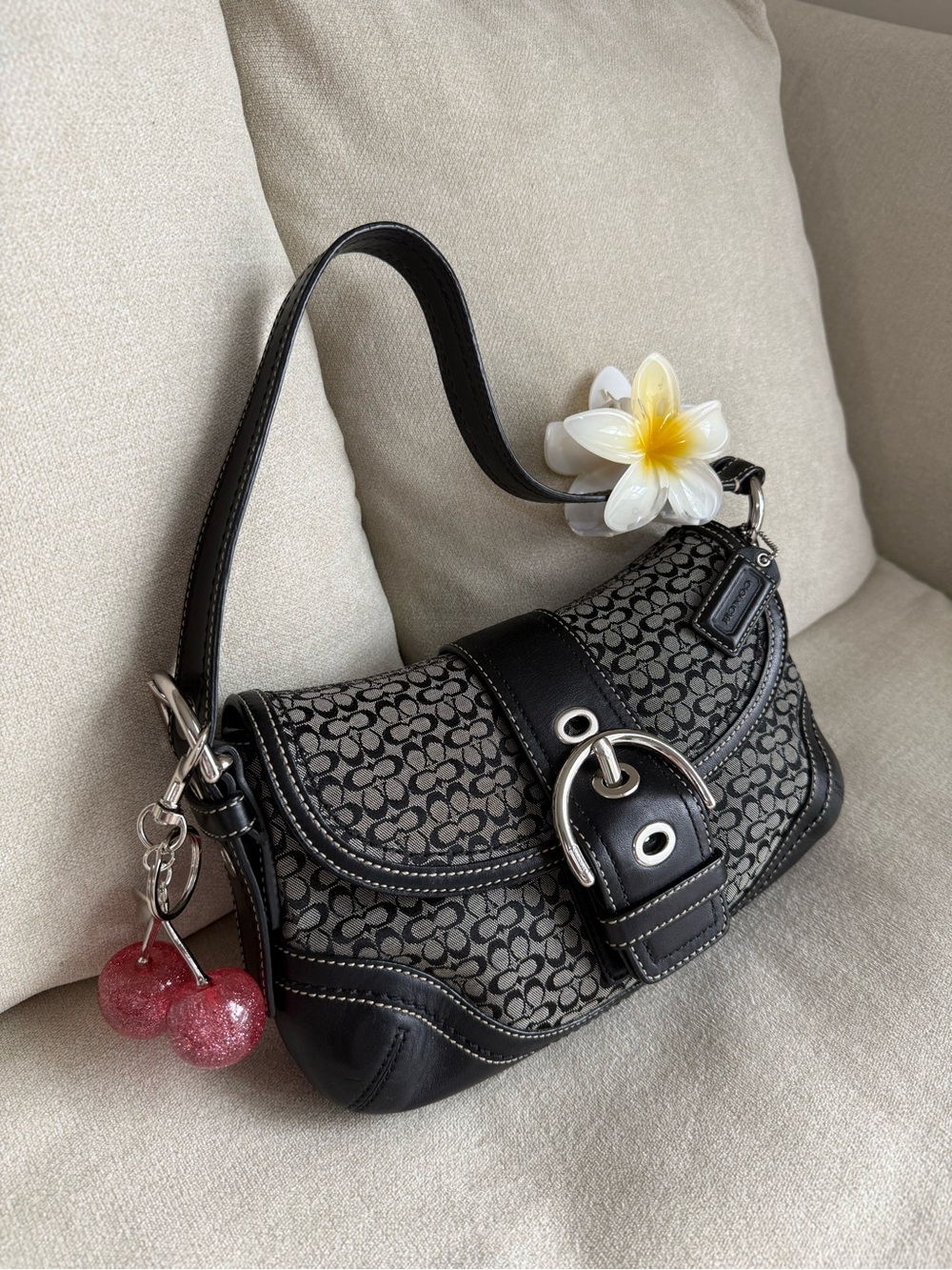 Coach 2007 Small Soho Signature Buckle Flap Shoulder Bag